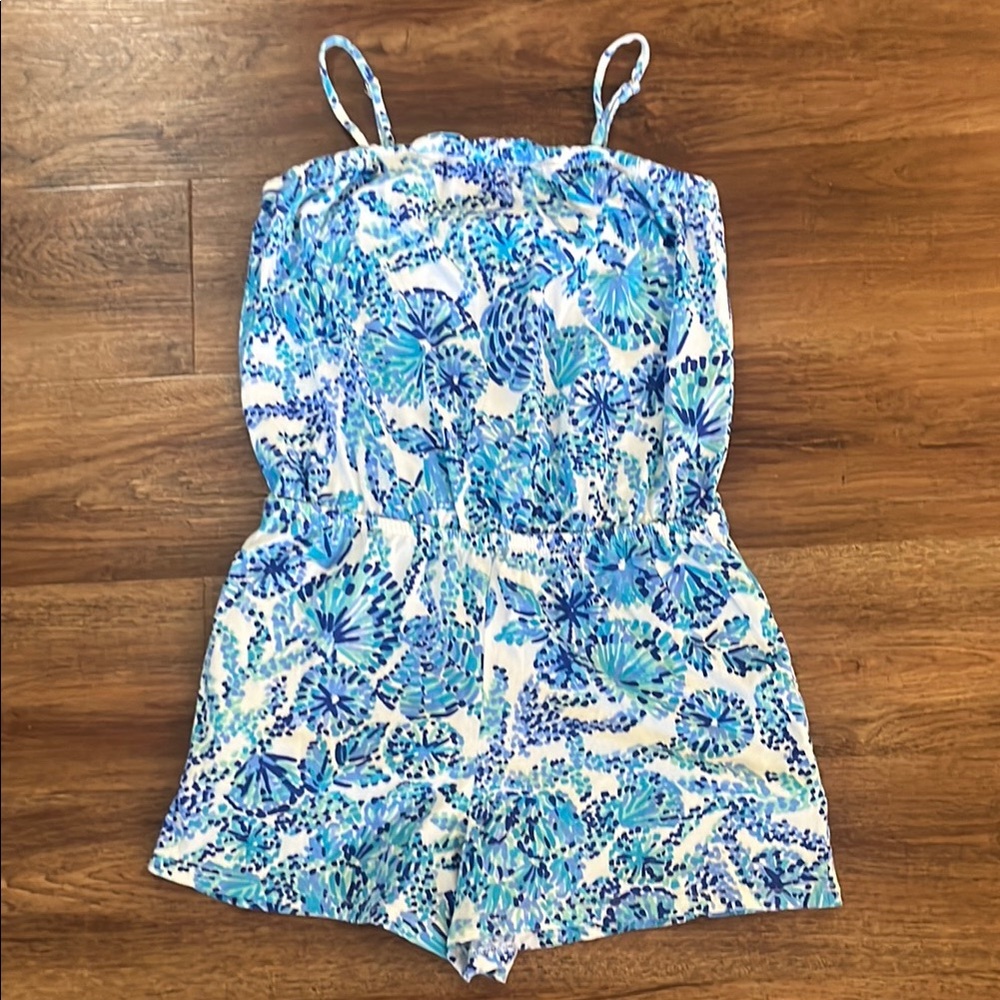 Kids Blue Floral Romper